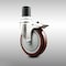 Service Caster 5 Inch 316SS Maroon Poly Swivel 1-3/4 Inch Expanding Stem Caster Lock Brake SCC SCC-SS316TTLEX20S514-PPUB-MRN-134 - alternate 1
